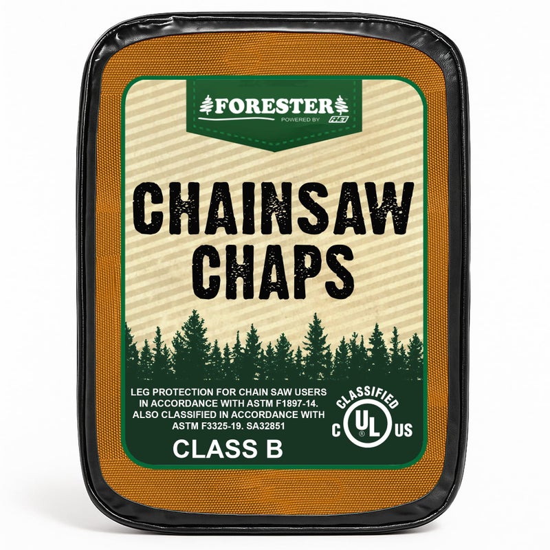 FORESTER Chainsaw Chaps for Men & Women | Apron Style Men's Chain Saw Chaps with Pocket & Adjustable Waist | Chainsaw Safety Equipment | Orange 37" - Image 2