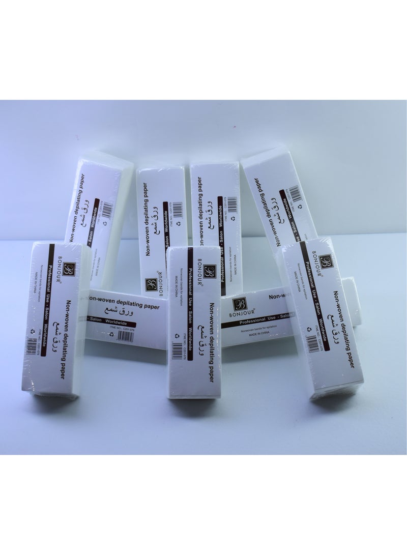 BonJour 9 Pairs 900-Piece Professional Facial Body Hair Removal Depilatory Paper - Image 1