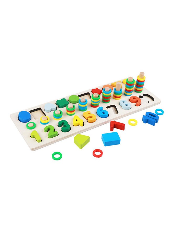 Wood Montessori Count Numbers Digital Shape Puzzle Toy - Image 1