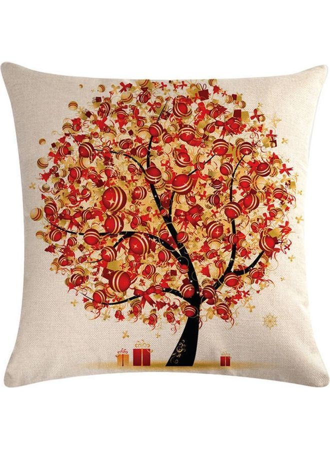 NIBEMINENT Snowflake Tree Cotton Cushion Cover Multicolour