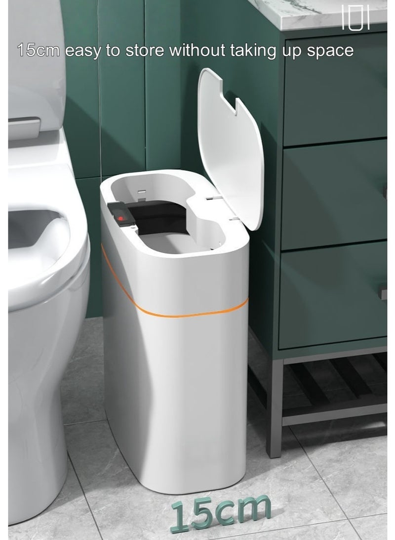 16L Smart Sensor Trash Can With Wave Sensor, Kick Sensor, Kneeling Sensor, Automatic Opening, IPX5 Waterproof, Suitable ForBathroom, Living room, Kitchen, Bedroom 27*17*30cm - Image 3