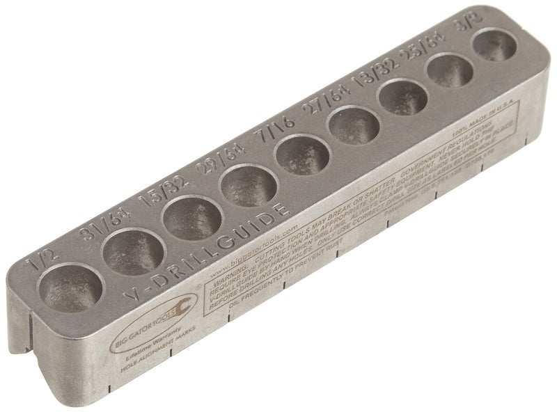 Big Gator Tools V-Drill Guide, Standard Sizes 3/8" to 1/2" - Image 1