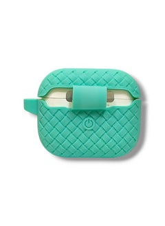Generic AirPods 3 Silicone Case with Stylish Ribbed Design - Light Green  - Image 3