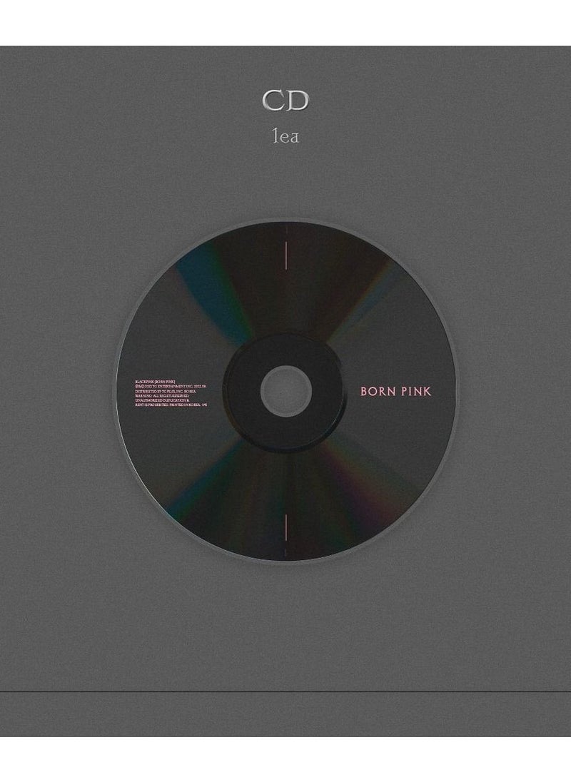 Black Pink Blackpink 2nd Album Born Pink Box Set Black Version Kpop CD with Photobook Post Card Photocard Selfie Photocard and Sticker  - Image 4