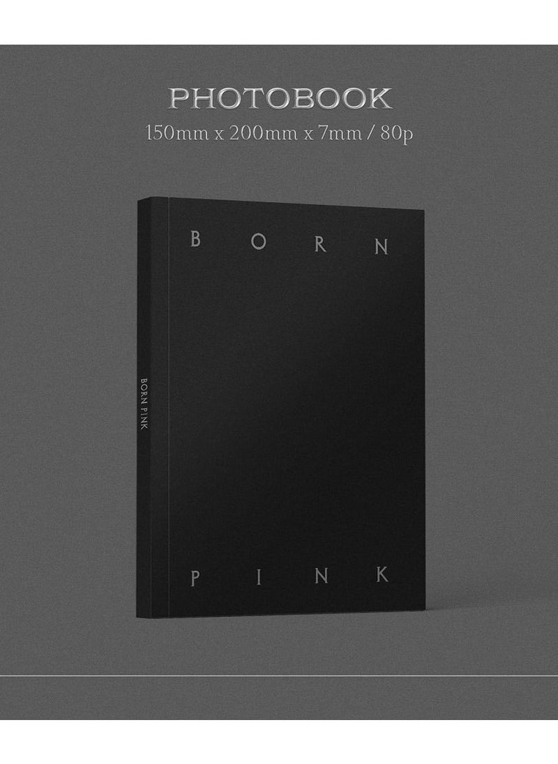 Black Pink Blackpink 2nd Album Born Pink Box Set Black Version Kpop CD with Photobook Post Card Photocard Selfie Photocard and Sticker  - Image 5