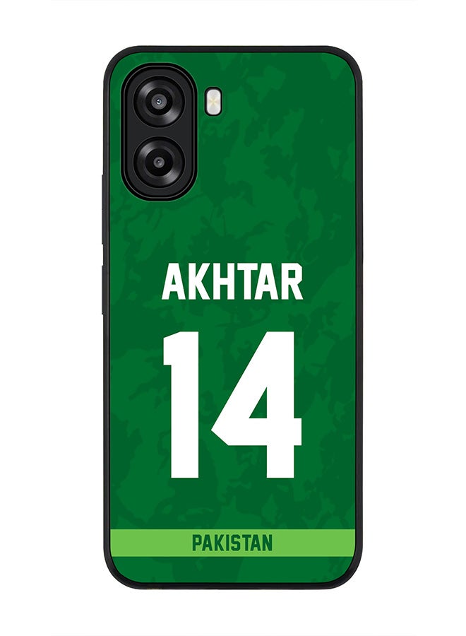 Stylizedd For Oppo A6t 5G / A6t 4G Case,Slim fit Camera Protection, Shockproof Thin Phone cover  - Pakistan Shoaib Akhtar, Jersey No 14 - Image 1