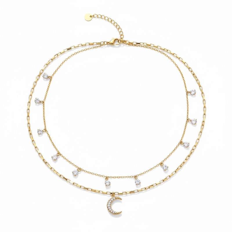 Bariq The Layla Moon Necklace - Tarnish Free - Image 1