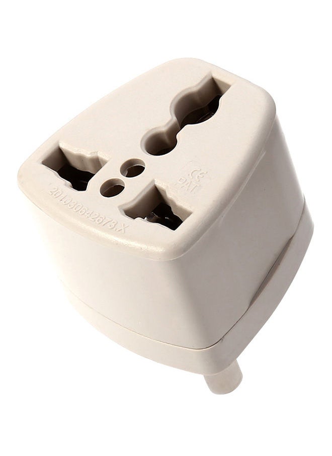 NIBEMINENT Universal US/EU/UK Socket To AU Plug Power Adapter White  - Image 1