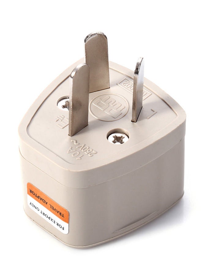 NIBEMINENT Universal US/EU/UK Socket To AU Plug Power Adapter White  - Image 3