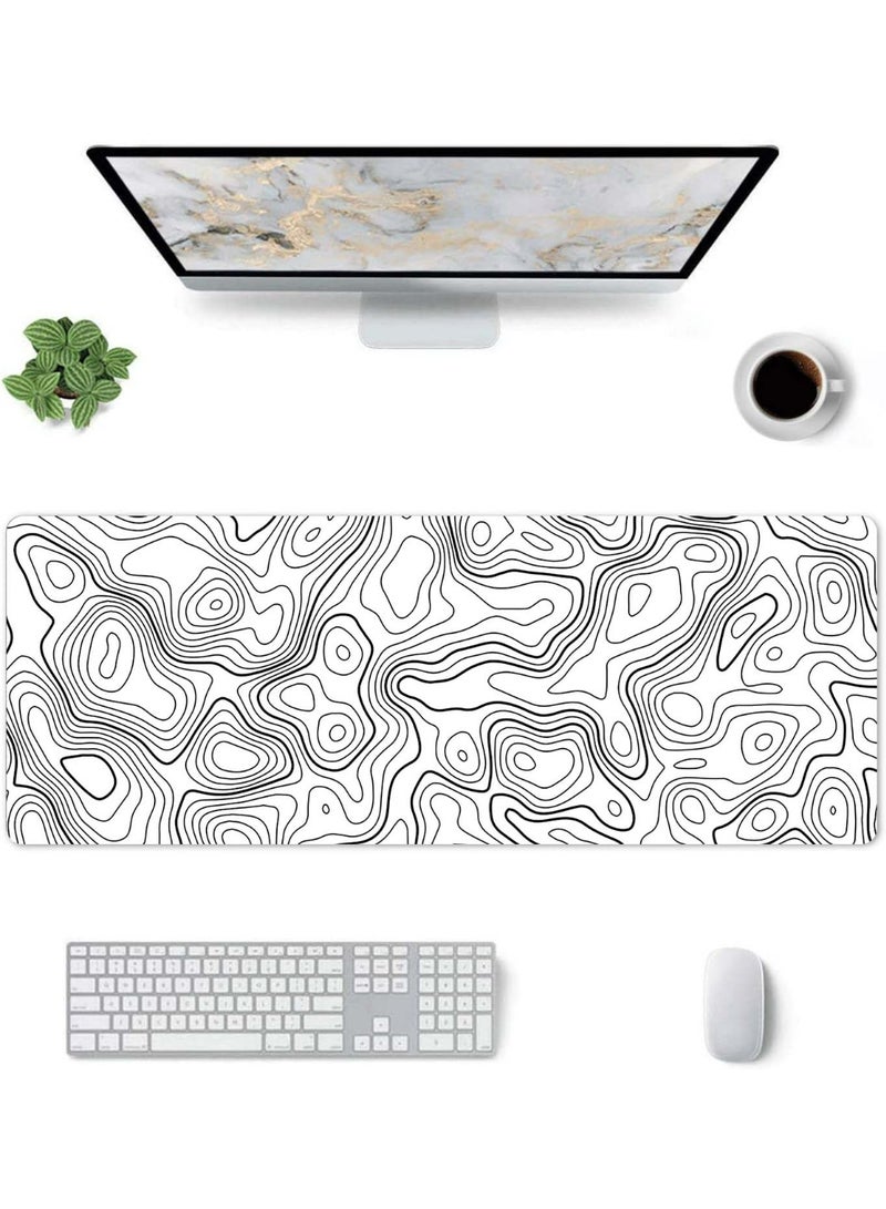 Gaming Laptop Mouse Pad Gaming Mouse Pad Big Desk Pads PC Keyboard Non-Slip 800 * 300 * 3mm Thicker Supper Rubber Table Mat Mouse Pads Edges Design for mouse and keyboard,gaming home and working office - Image 1