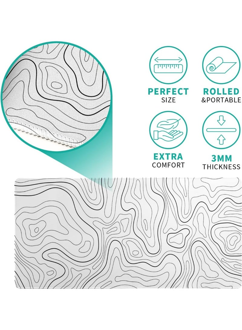 Gaming Laptop Mouse Pad Gaming Mouse Pad Big Desk Pads PC Keyboard Non-Slip 800 * 300 * 3mm Thicker Supper Rubber Table Mat Mouse Pads Edges Design for mouse and keyboard,gaming home and working office - Image 2