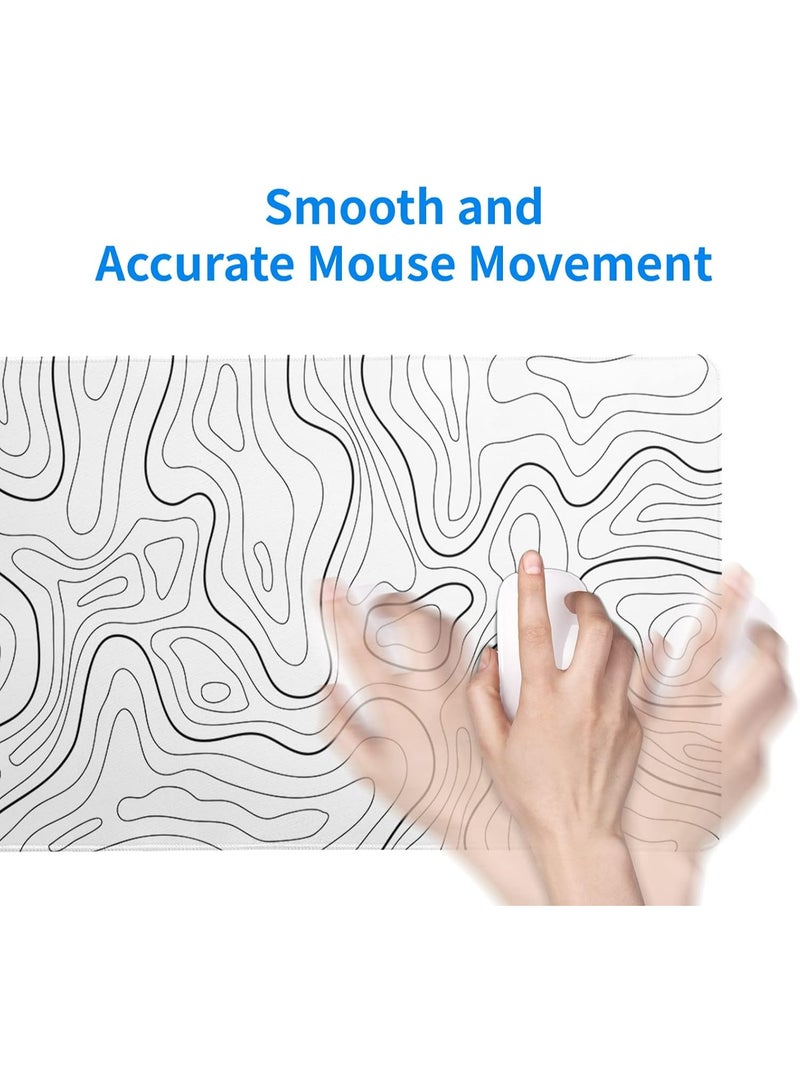 Gaming Laptop Mouse Pad Gaming Mouse Pad Big Desk Pads PC Keyboard Non-Slip 800 * 300 * 3mm Thicker Supper Rubber Table Mat Mouse Pads Edges Design for mouse and keyboard,gaming home and working office - Image 3