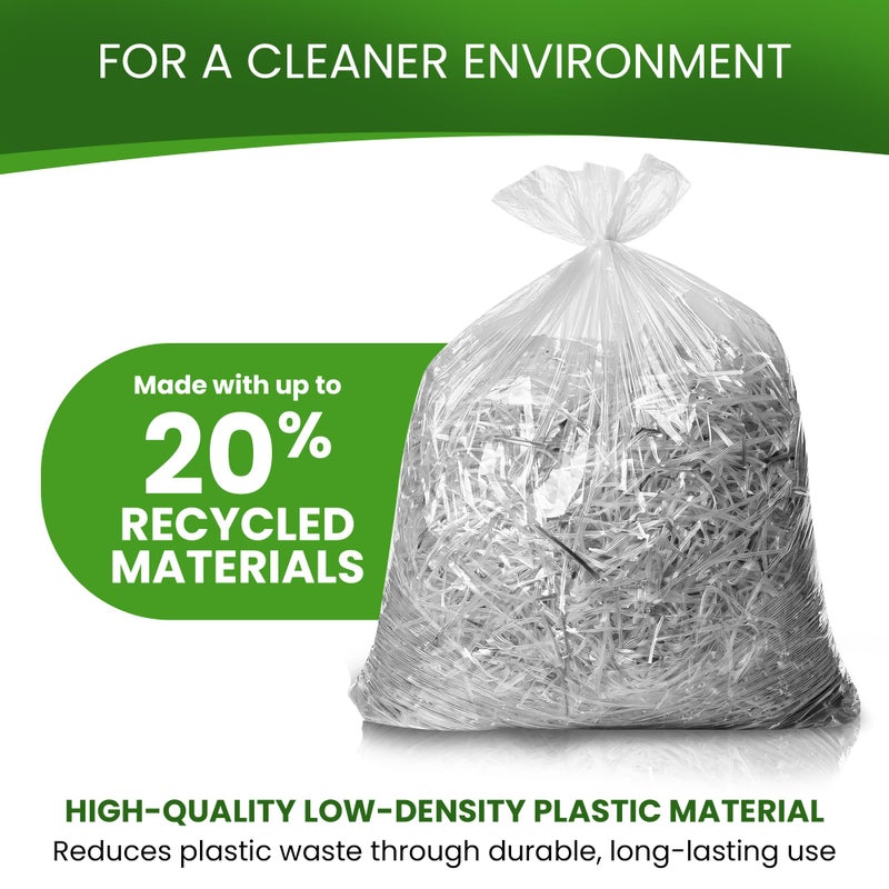 Betta 30-33 Gallon Clear Trash Bags, 100 Count Box, (33x39-inch) Commercial Heavy-Duty Garbage Can Liners for 20-32 Gallon Round Cans, 23-29 Gallon Slim and Square Cans - Image 4