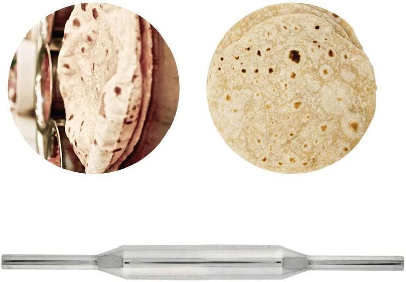 PUTHAK Stainless Steel Rolling Pin Kitchen Dough Roller for Pizza Cookie - Image 2