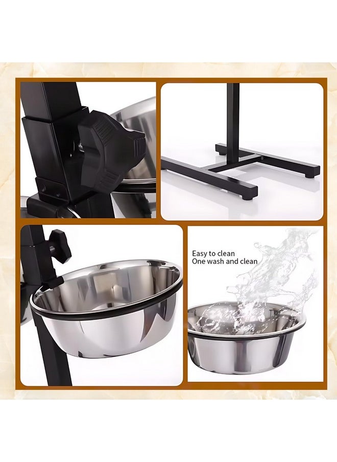 Double Diner Dog Bowl | Adjustable Elevated Pet Feeder Raised Dog Food Bowl | Dog Feeding Station H-Base Double Bowl Stand | Stainless Steel Removable Bowls | (Large) 900 Ml X 2 - pzsku/ZF36F32588DBA12D867BCZ/45/_/1728309229/272dc07a-0066-4714-b5d9-1408dfe75475