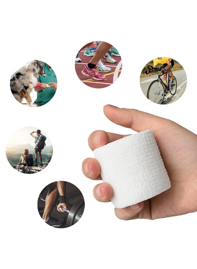 6 Pack Bandage（5cm*4.5m）, Elastic Sports, Sports Bandage, Veterinary Wrap, Suitable For Sports, Wrist, Ankle (White) - Image 4