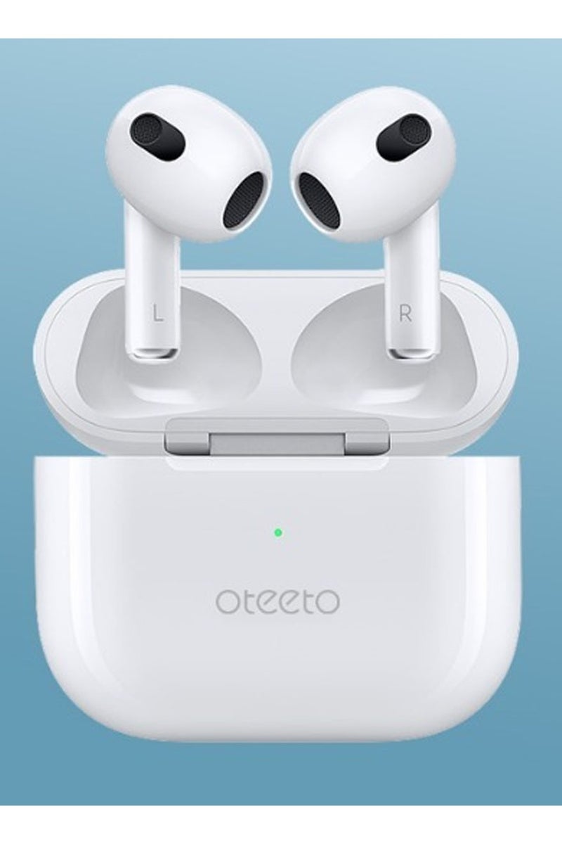 Oteeto OT4 True Wireless Earphones With Smart Touch Control High-Quality Sound Output and Microphone Compatible With Nadroid Mobiles and Tablets White - Image 3