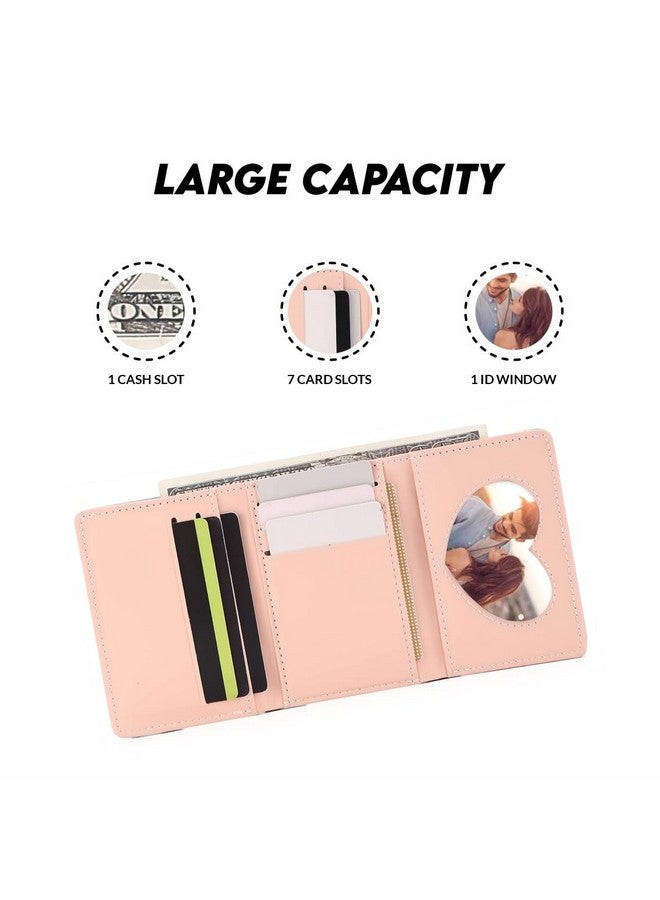 Elios Women's Wallet Color-Blocking Design Vegan Leather Trifold Small Card Holder Compact Ladies Purse with Multiple Card Slots RFID Blocking | Snap Closure | Mini Purse for Women (Green) - Image 4