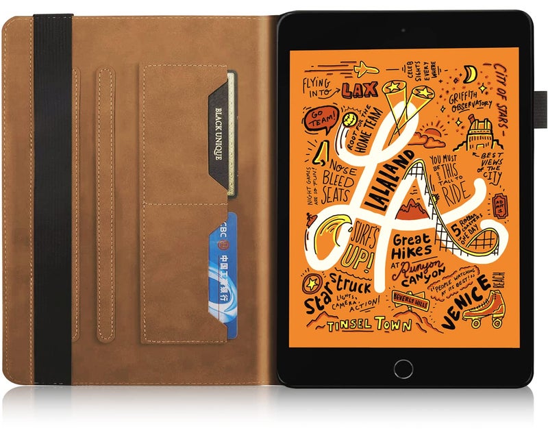 TIPOYOROO Case for iPad mini 5 Case, iPad mini 1/2/3/4/5th Generation Cover Bussiness Premium PU Leather Folio Stand Cover Flip Shell with Card Slot for iPad mini 5th/4th 7.9 inch Tablet -Navy Blue - Image 2