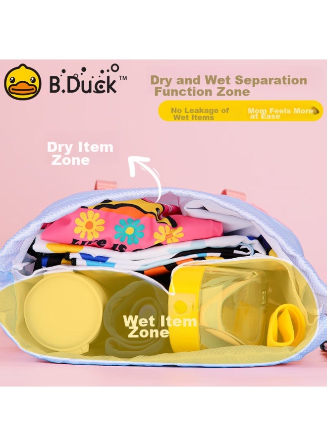 B.duck Children'S Waterproof Swim Bag With Drawstring, Portable Backpack For Boys And Girls, Wet And Dry Separation Sports Toiletry Storage Bag - Image 4