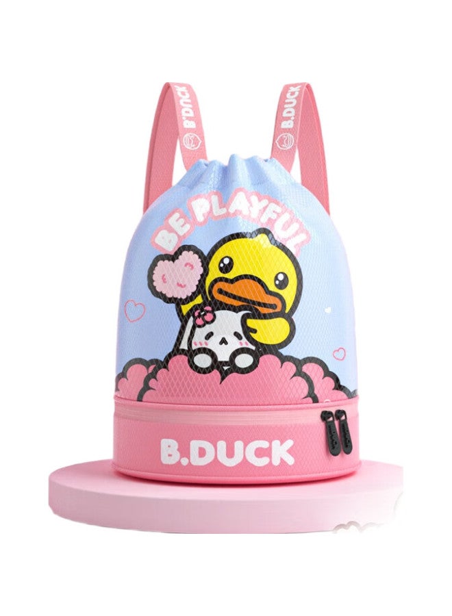 B.duck Children'S Waterproof Swim Bag With Drawstring, Portable Backpack For Boys And Girls, Wet And Dry Separation Sports Toiletry Storage Bag - Image 1