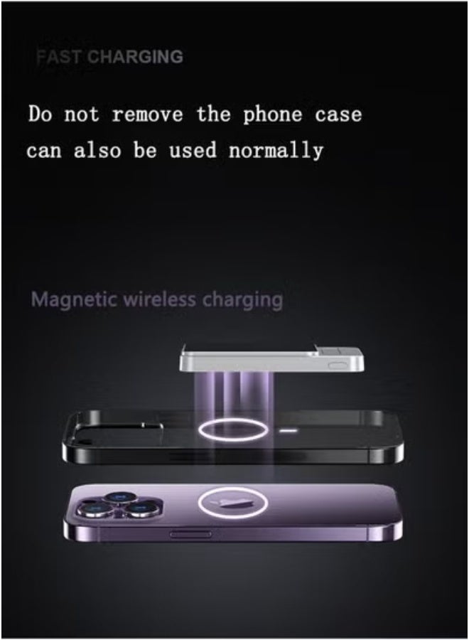 10000mAh Magnetic Wireless Power Bank Portable Charger PD 22.5watts Type-C Input/Output 15Watts Wireless Charging Compatible with IPhone.Samsung. HuaWei. XiaoMi. Honor  - Image 3