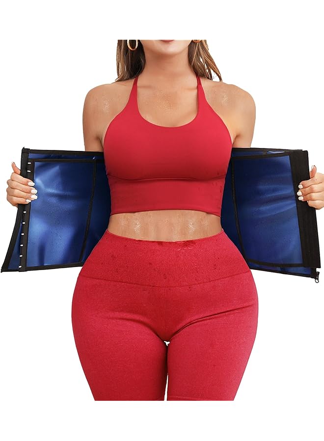 S-TOP Waist Trainer & Trimmer Belt for Women - Adjustable Sauna Suit Belly Fat Burner Sweat Bands for Weight Loss, Postpartum Slimming, Workout Fitness Waist Wrap - Image 1