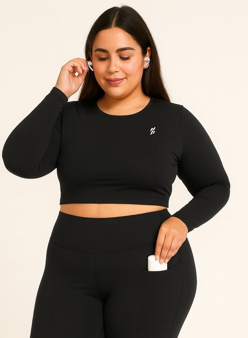 Moveletix Plus Size Running Leggings with Pocket and Airpod slot - Image 3