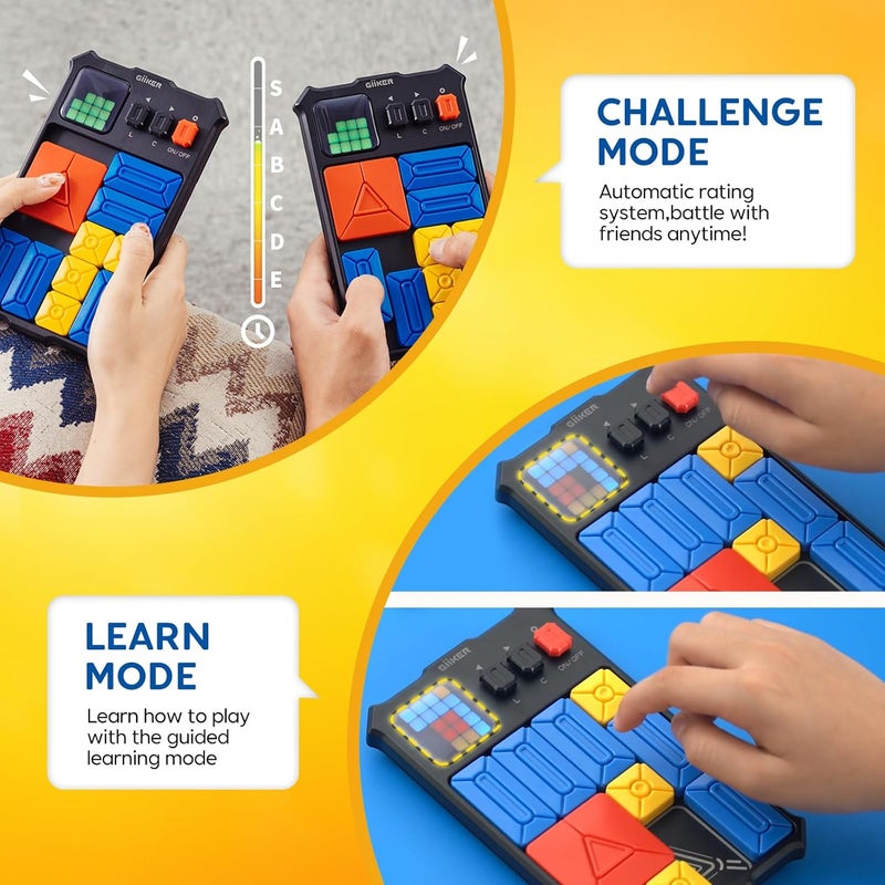 جيكر لعبة ألغاز Super Slide Puzzle مع أكثر من 500 مستوى، لعبة تعليمية تفاعلية محمولة STEM للأطفال والمراهقين، لعبة دماغية للسفر والاسترخاء، مناسبة كهدية عيد ميلاد للأعمار 6+ - Image 4
