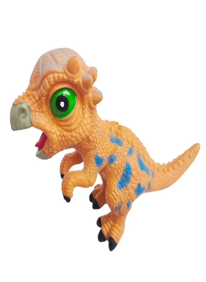 ROSEFAIR Dinosaur Figures Toys, Dinosaur Sound Playset Toy, Realistic Dinosaur Figurines for Boys, Girls, and Toddlers, Pack of 1 (Orange) - Image 3