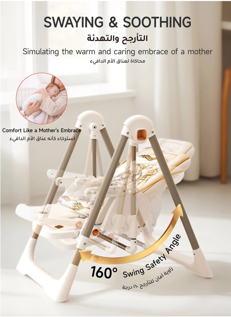 AL-WAHA AL-ZHABIA Baby High Chair | 5-Level Adjustable Foldable High Chair with Wheels & Double Trays | 4-Position Reclining Seat & 3-Stage Footrest | Safe Feeding Chair for Infants 6M-3 Years  - Image 2