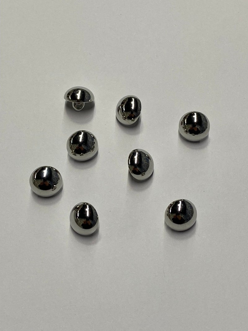 Karan Tuhafiye Karan Haberdashery Bomber Blouse Button, Metal Blouse Button, Set of 8, Silver - Image 2