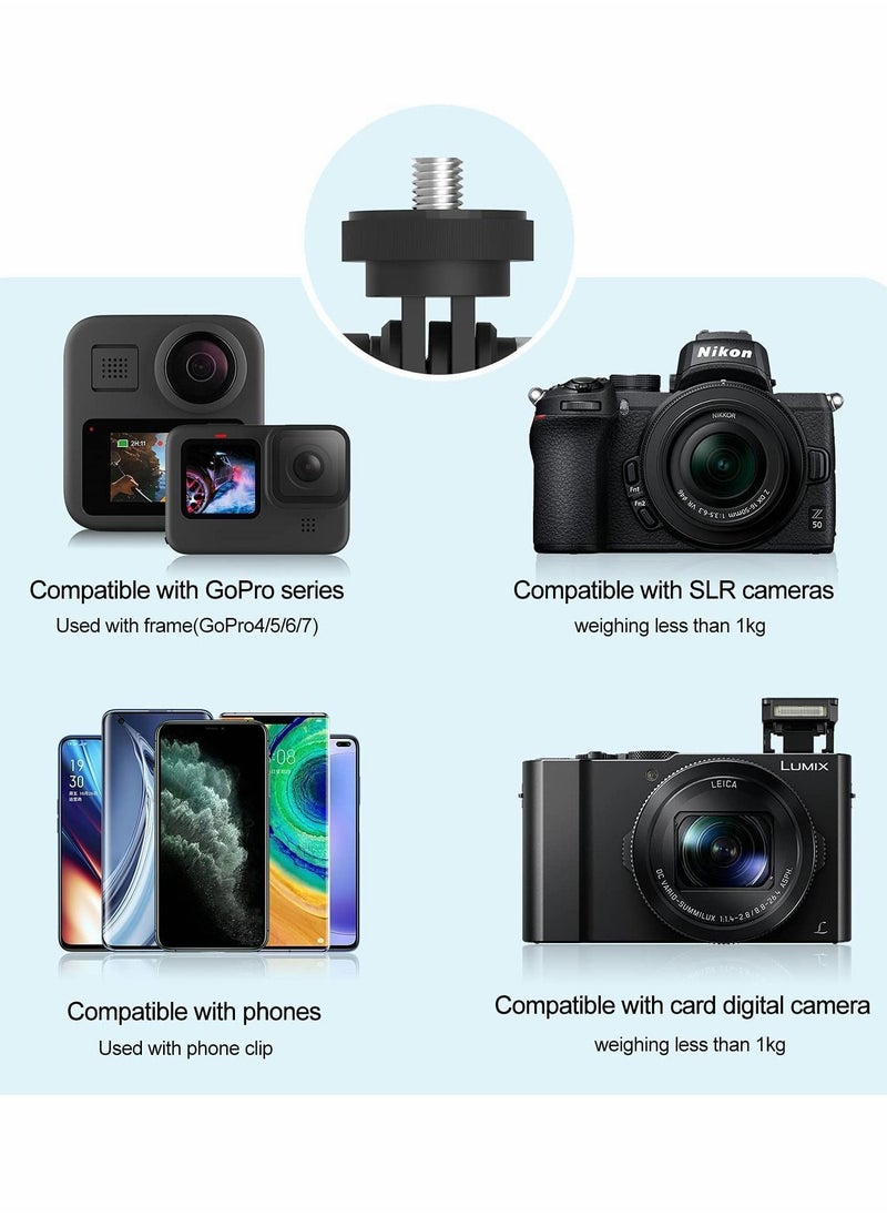 Y&D - Aluminum Alloy Suction Cup Mount for G' Hero, In-sta360, Osmo Action, Nikon , and Other Action Camera, 360° Rotation Heavy Duty with 1/4 Thread - Image 1