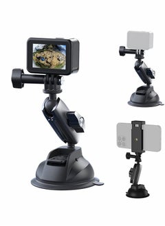 Y&D Aluminum Alloy Suction Cup Mount for G' Hero, In-sta360, Osmo Action, Nikon , and Other Action Camera, 360° Rotation Heavy Duty with 1/4 Thread  - Image 1