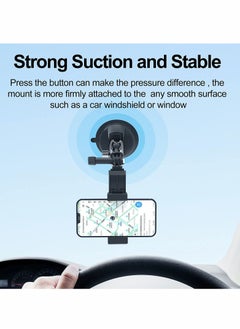 Y&D Aluminum Alloy Suction Cup Mount for G' Hero, In-sta360, Osmo Action, Nikon , and Other Action Camera, 360° Rotation Heavy Duty with 1/4 Thread  - Image 3
