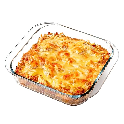 NUTRIUPS 24QT Square Glass Baking Dishes 9x9In Square Baking Dish Glass Baking Dish for Oven