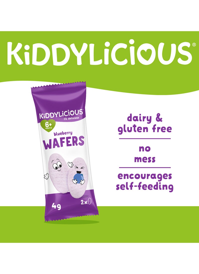 Kiddylicious ويفرز التوت الأزرق كيديلشس | خالي من الجلوتين والألبان | وجبة خفيفة للأطفال مناسبة من 6 أشهر فما فوق | عبوة ماكسي | 10x4غ - Image 2