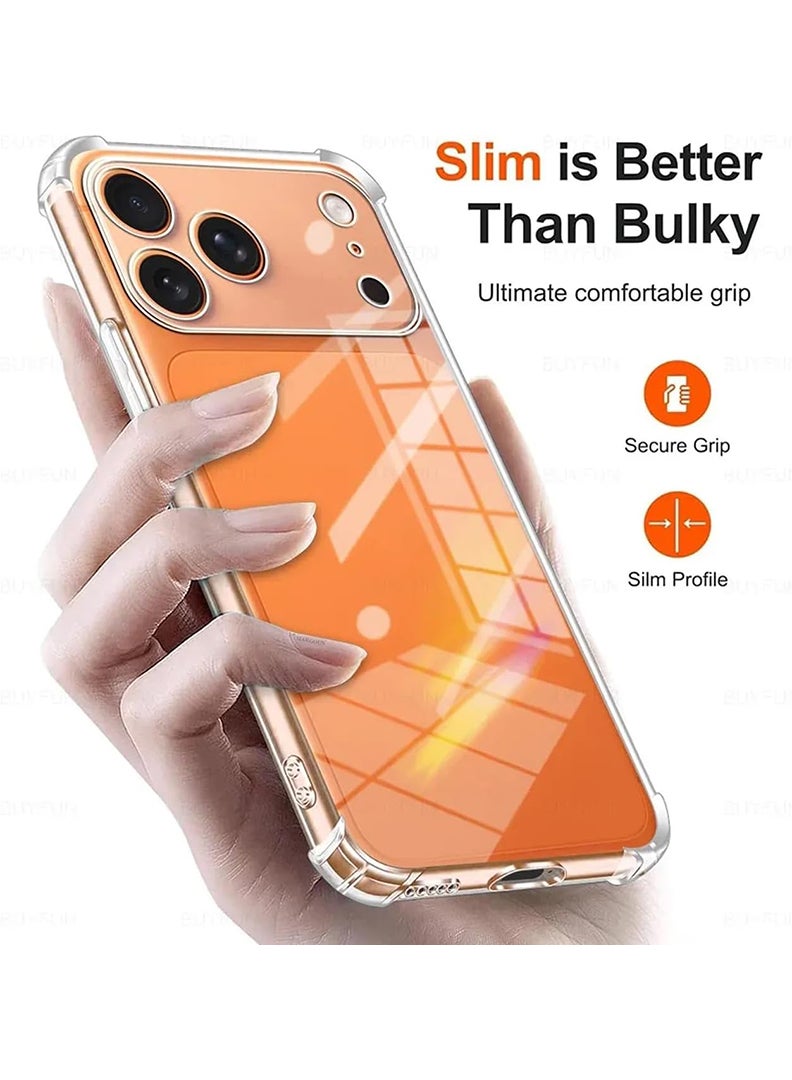 Case Up Clear Case For iPhone 17 Pro Max Shock-Absorption TPU Cell Phone Cover with Reinforced Corners, Soft Flexible & Crystal Clear Protective Bumper Case - Image 5