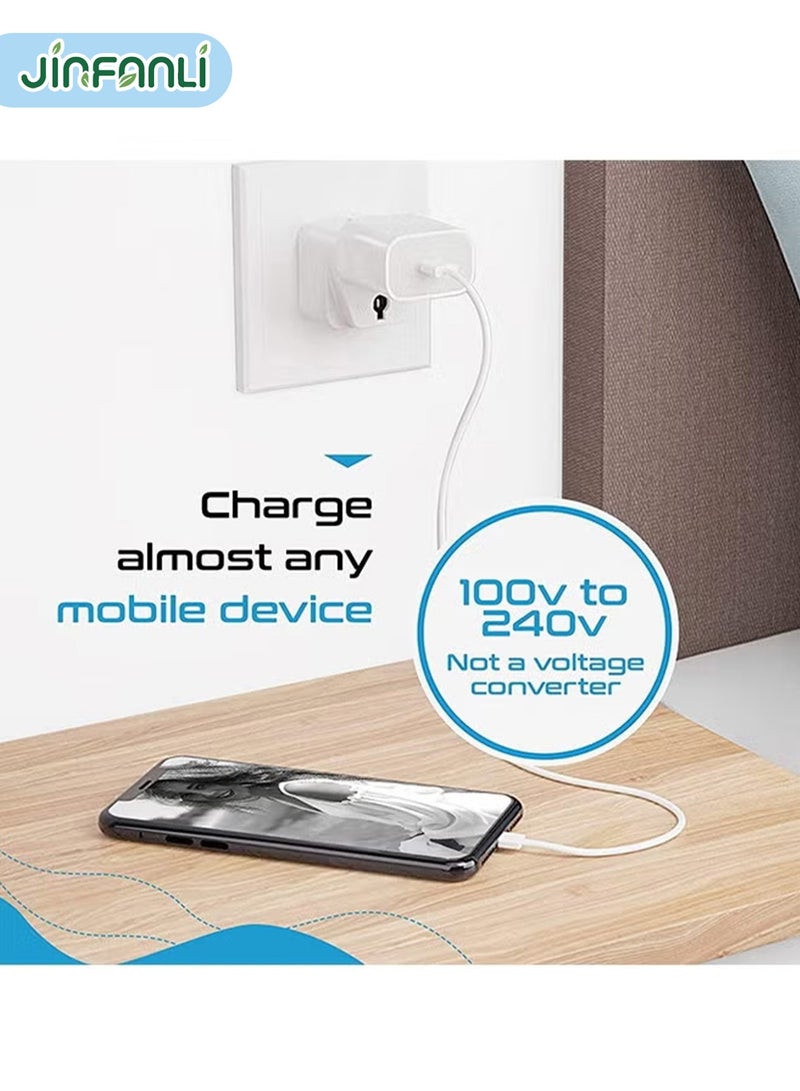 JINFANLI 3-Pack European Plug Adapters | Plug Converters | Make Travel More Convenient - White - Image 3