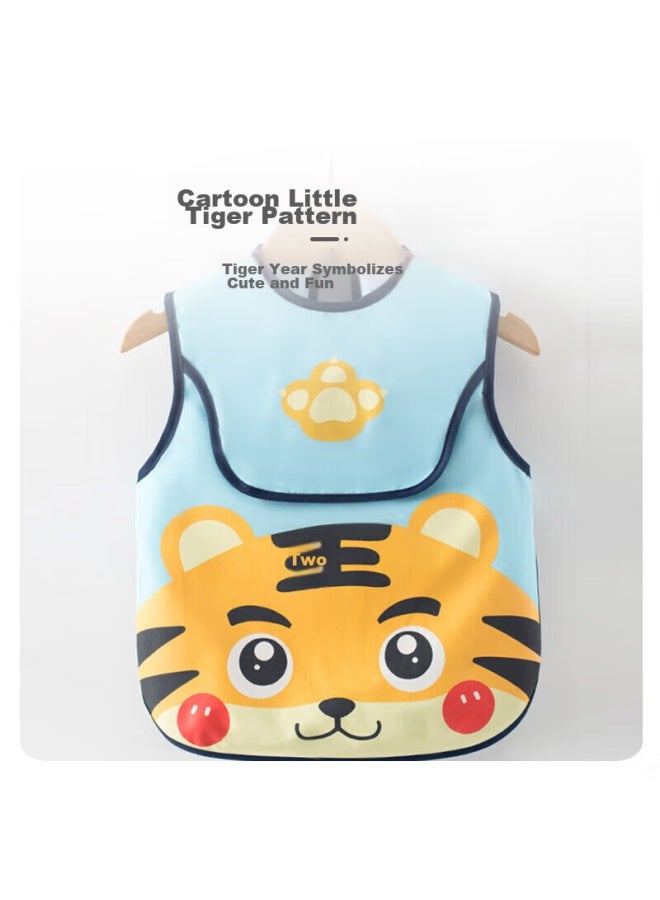 9i9 Baby Eating Smock, Summer Sleeveless, Waterproof, Children's A, Splash-proof, Anti-dirt, Drawing Smock, A337 Tiger - Image 4