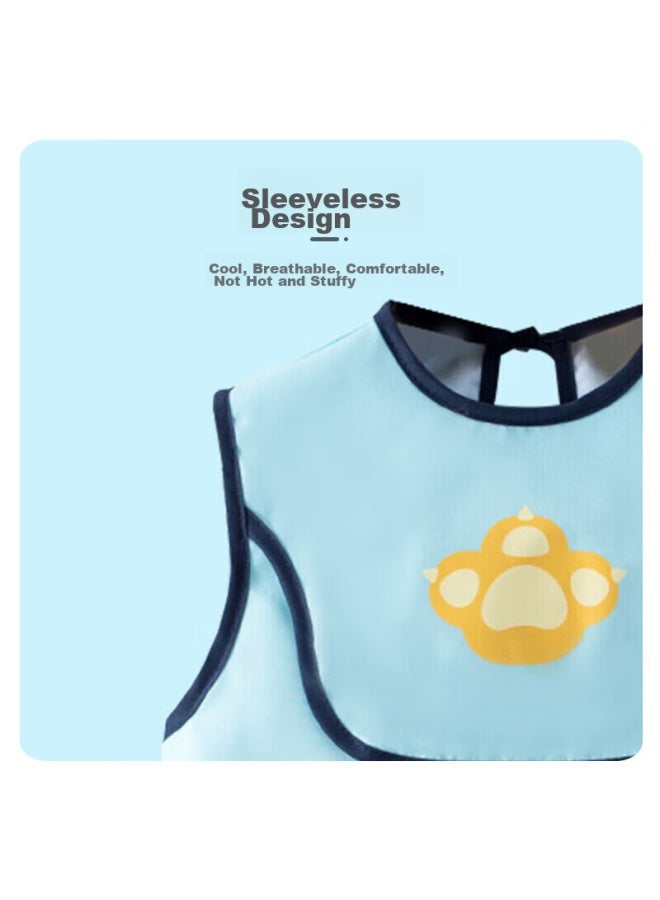 9i9 Baby Eating Smock, Summer Sleeveless, Waterproof, Children's A, Splash-proof, Anti-dirt, Drawing Smock, A337 Tiger - Image 3