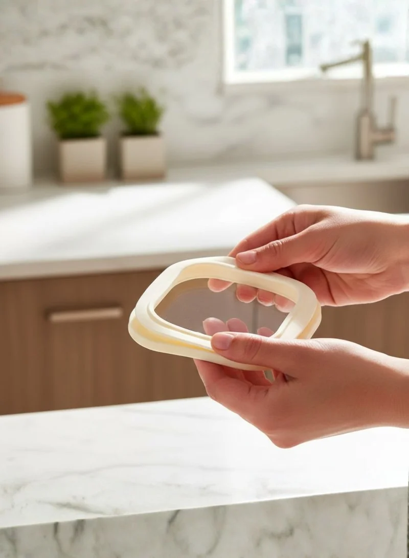 1 تشيس مرطبانات تخزين مربعة سعة ١١٠٠ مل - طقم من قطعتين | مرطبانات زجاجية بوروسيليكات محكمة الإغلاق وقابلة للتكديس بأغطية سيليكون، مثالية لمخزن المطبخ، والوجبات الخفيفة، والتوابل، والأطعمة الجافة