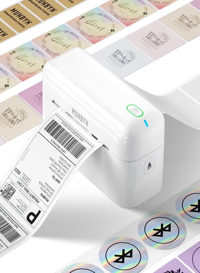 MUNBYN Bluetooth Thermal Label Printer RealWriter RW402B, 4x6 Shipping Label Printer for Small Business, Compatible with Android, iPhone and Windows, Mac, Chromebook, Ebay, USPS, FedEx, Shopify - Image 1