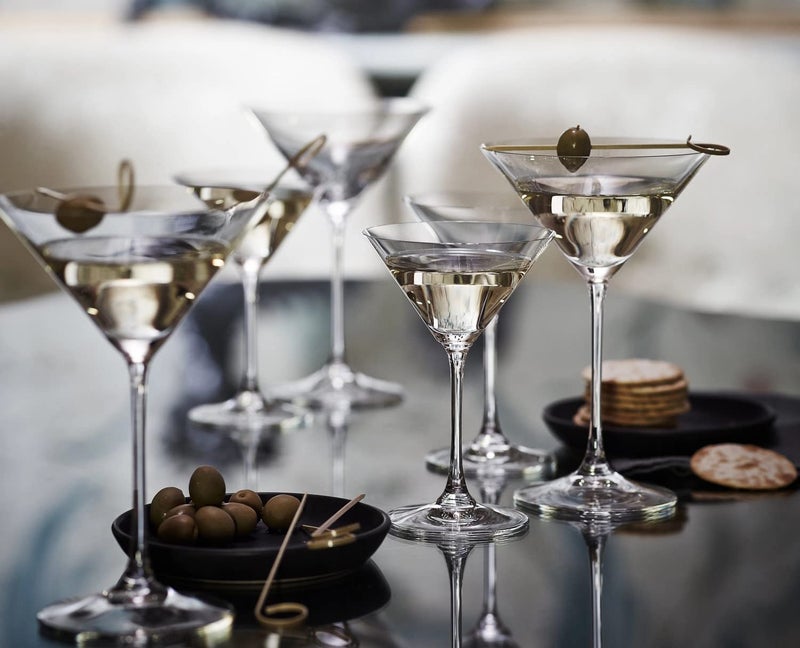HEIP HEIP Red Wine Martini Crystal Clear Glass Cocktail Glasses Party Glasses Cocktail Martini Glasses 210 ML Set of 12  - Image 1