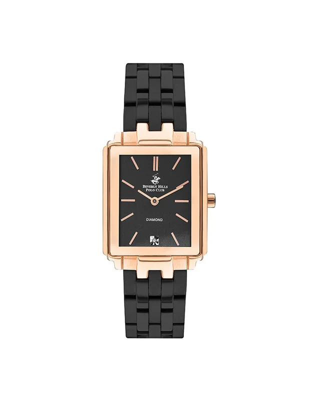 BEVERLY HILLS POLO CLUB Beverly Hills Polo Club BP3326X.450 Women Analog Display Watch & Metal Strap Black