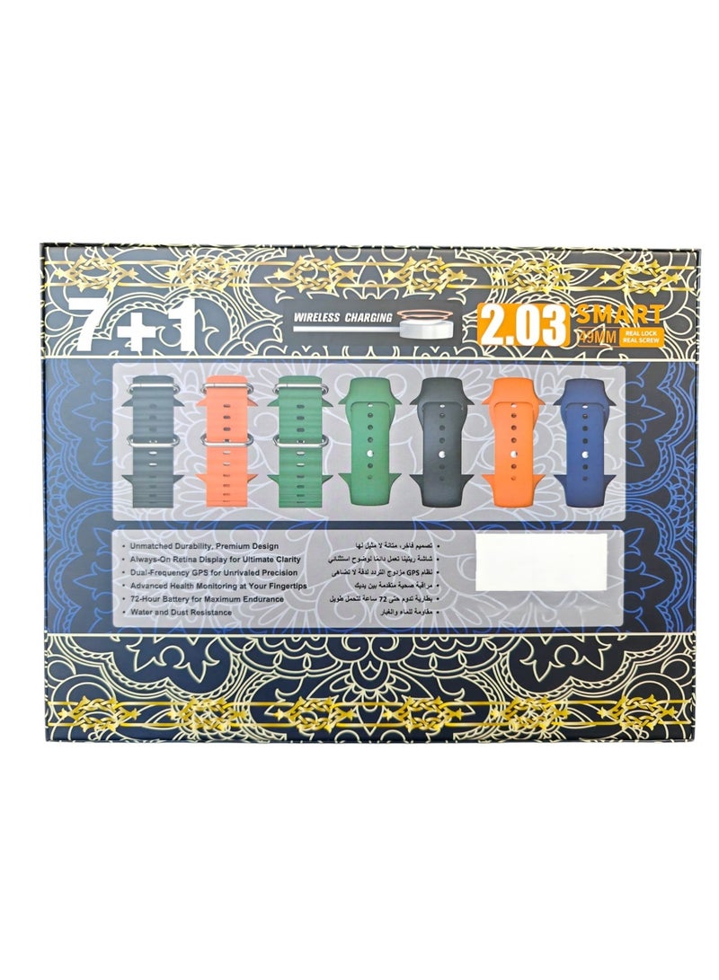 Smart Watch Health Fitness Tracker Sport Watch 49MM-Multicolour - Image 3