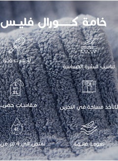 ريفي ريفي منشفة موردن يد بترولي ازرق(34*34 سم)  - Image 4