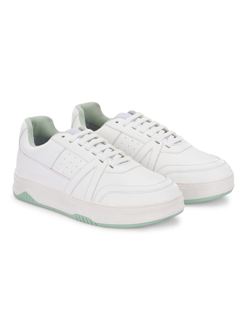 Centrino Women Casual Sneaker | Ultra Soft Cushion | Trendy & Lightweight Design | Low Top Flat Sole | Colorblock Sneakers | White Sneakers Girl Shoes 7615-5 - Image 3