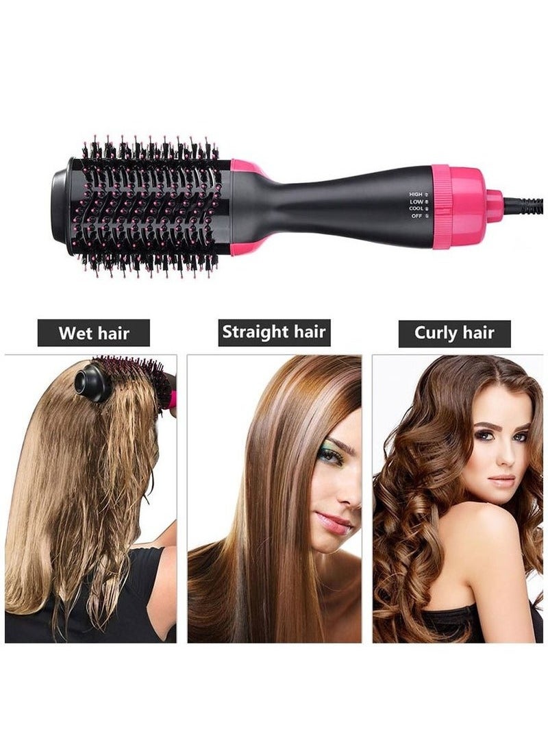 One Step 3-in-1 Hair Dryer and Volumizer Hot Air Brush – Hair Straightener Brush for Fast Drying, Straightening, and Curling – Professional Styling Tool for Smooth, Voluminous Hair - Image 4