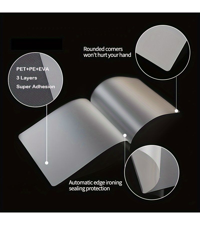 A6 Glossy Clear Thermal Laminating Pouches 100 Pack For Photos And Documents Dust And Stain Protection High Transparency Flat Bubble Free Rounded Corners Durable Polyethylene Terephthalate Ideal For All Laminators Laminating Supplies Glossy Finish - Image 1